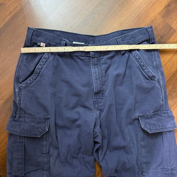 Carhartt Flame Resistant Canvas Cargo Pants Cat 2 Navy Grunge Utility Sz 38x30 - Picture 4 of 10